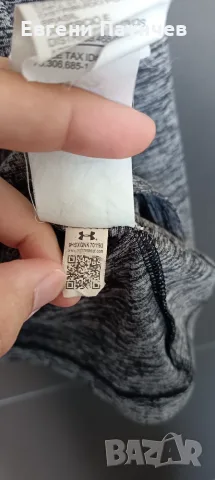 Under armour размер L мъжка фланелка с дълъг ръкав и качулка в сиво , снимка 7 - Блузи - 55409718
