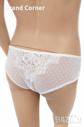 Hunkemöller бикини L – бели дантелени бикини с фин тюл на точки, снимка 4 - Бельо - 54540320