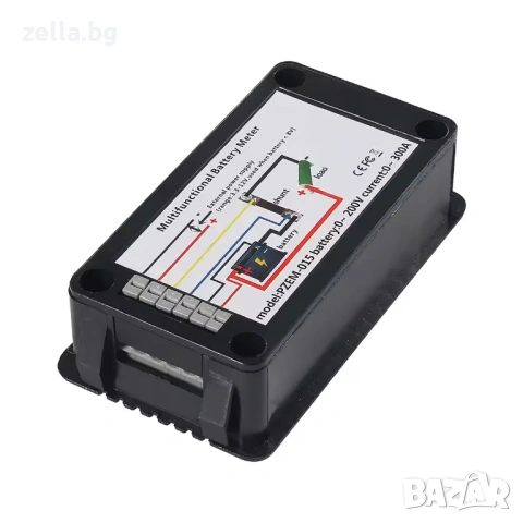 DC соларен електромер 0-200V 100A/300A – LCD волтметър и амперметър за фотоволтаични системи 10258, снимка 13 - Друга електроника - 54661901