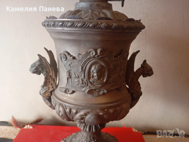 Барокова газена( газова) лампа, снимка 3 - Антикварни и старинни предмети - 54899850
