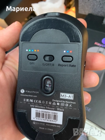 Безжична геймърска мишка Keychron M3 , 2.4 GHz/Bluetooth 5.1/кабелна, снимка 6 - Друга електроника - 54822726