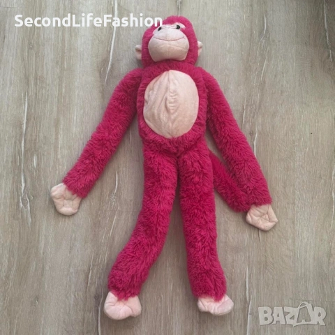 Розова плюшена маймунка с лепящи крака , снимка 6 - Плюшени играчки - 54173211