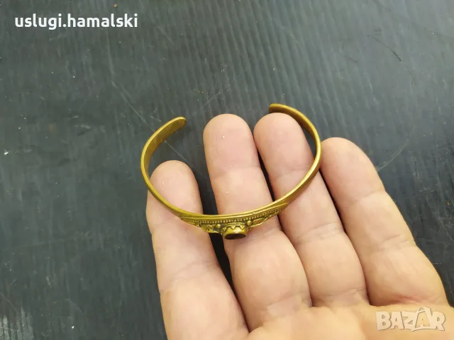 Стара гривна с камък, снимка 2 - Антикварни и старинни предмети - 55339897