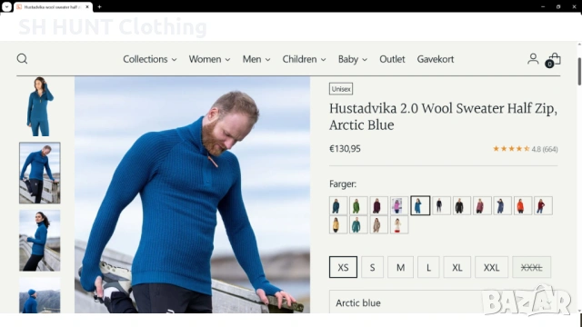 LANULLVA Hustadvika 2.0 Wool Sweater Half Zip 100% Merino Wool размер L / XL термо блуза - 2617, снимка 2 - Пуловери - 54342983