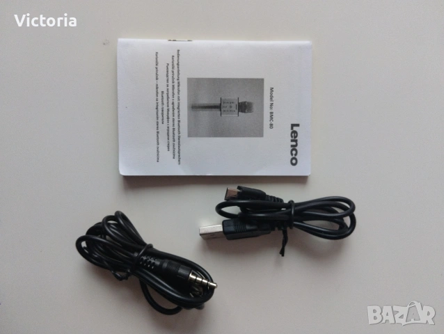 Безжичен караоке микрофон Lenco BMC-80 Pink – Bluetooth, вградени говорители, снимка 7 - Музикални играчки - 54546919