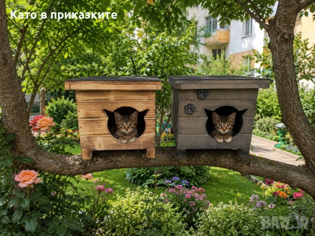 Къщи за кучета с изолация и отваряем покрив; Дървени къщи за котки; Къща за куче; Колиба за коте; Къ, снимка 12 - За кучета - 54551820