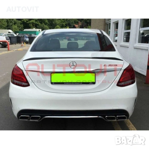 Спойлер за багажник Mercedes-Benz w205 черен гланц лип, снимка 2 - Аксесоари и консумативи - 55000901