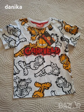 Дънки и тениска Garfield 128, снимка 4 - Детски панталони и дънки - 55613570