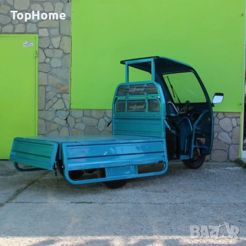 Електрическа Селскостопанска Триколка с Покрив 2000W СИНЯ, снимка 2 - Мотоциклети и мототехника - 54120059