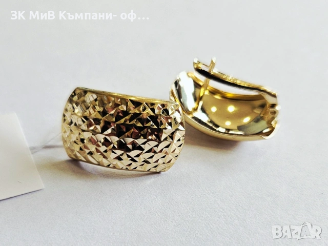 Златни обеци 2.18гр 01863-26, снимка 2 - Обеци - 54194106