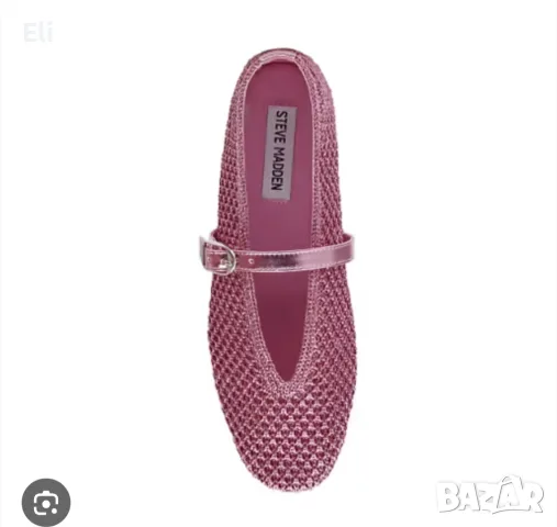 Steve Madden плетени балеринки розови металик, снимка 4 - Дамски ежедневни обувки - 55540322