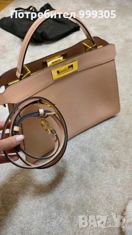 Fendi Peekaboo ISeeU Medium стил чанта – естествена кожа, нова, снимка 3 - Чанти - 54365282