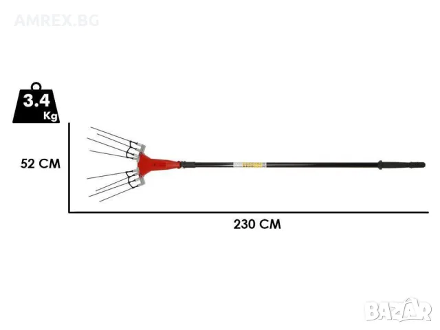 Електрически вибратор за бране на маслини GeoTech Picker TURBO – 500 W, снимка 3 - Градинска техника - 55380700
