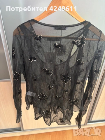 Нов елегатен комплект от топ и блузка ZARA Испания, снимка 2 - Блузи с дълъг ръкав и пуловери - 54225808