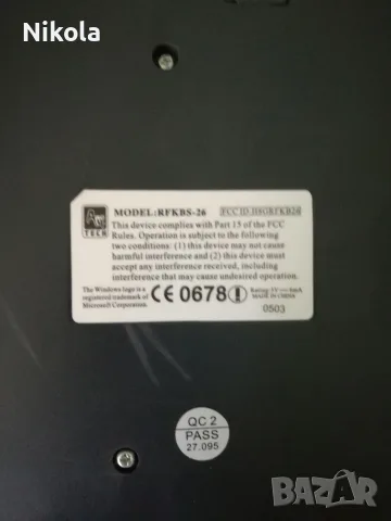 Продавам/Бартер Безжична Клавиатура Wireless Keyboard A4 Tech AntiRSI RFKBS-26A, снимка 3 - Клавиатури и мишки - 55670804