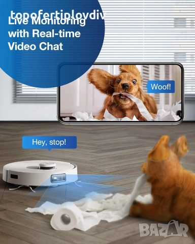 Прахосмукачка робот ECOVACS DEEBOT T10+,Гаранция и БЕЗПЛАТНА доставка до офис на ЕКОНТ, снимка 5 - Прахосмукачки - 55144345