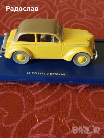 стара френска количка Opel Herge Tintin, снимка 5 - Колекции - 54668631