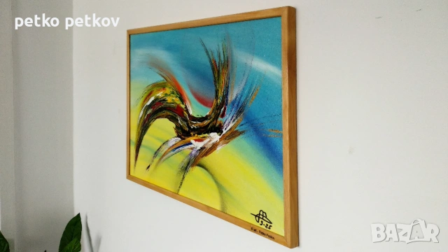 Абстрактна картина Skeivt, снимка 3 - Картини - 54629771