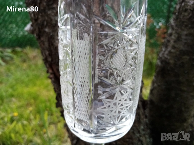 Кристален сервиз от 5 чаши за бяло вино - Австрия ! , снимка 3 - Сервизи - 54169522