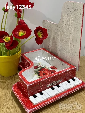 Кутия във формата на пиано🌺, снимка 7 - Романтични подаръци - 55566165