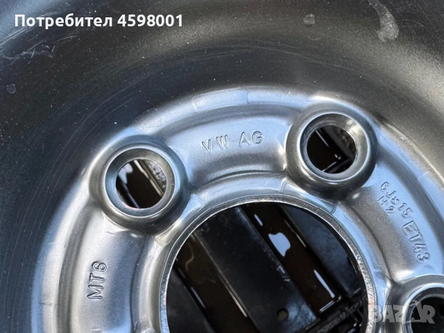 4бр.НОВИ ЖЕЛЕЗНИ ДЖАНТИ 15цола 5x100 за Skoda,Vw,Seat, снимка 14 - Гуми и джанти - 54917646