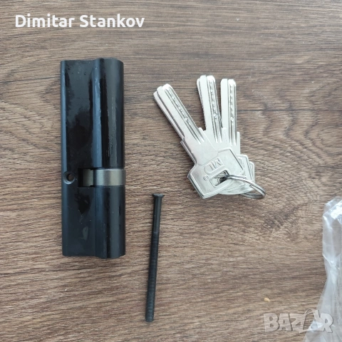 Патрон за врата 40/60мм, Якимов секрет , 5 ключа,Дин палец Покритие черен мат 