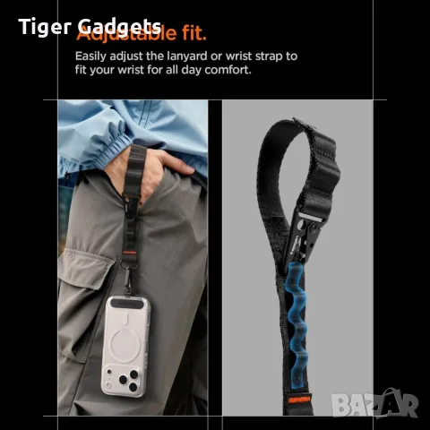 Универсална връзка за телефон Spigen DA30M Crossbody 2 в 1, Черна, снимка 14 - Калъфи, кейсове - 55577803