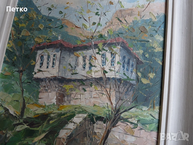 Стара картина 39 / 30 см, снимка 7 - Антикварни и старинни предмети - 54985621