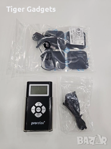Prorelax TENS/EMS Duo Blackline – електростимулатор за болка, мускулна стимулация и масаж, снимка 7 - Други стоки за дома - 54490516
