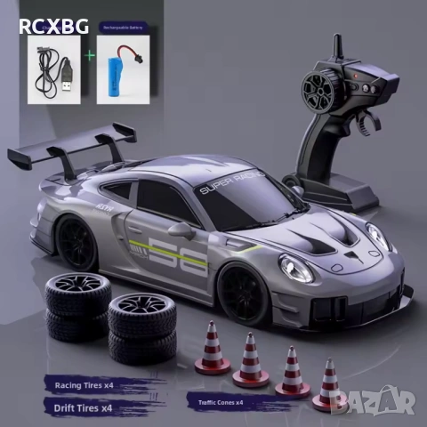 Дрифт RC Количка с Дистанционно Porsche 911 GT2 RS ТОП ЦЕНА, снимка 6 - Коли, камиони, мотори, писти - 54509733