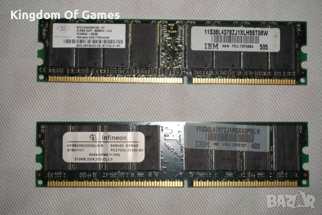 16 DDR RAM ПАМЕТ Kingston/ADATA/PQI/Nanya/Infineon/VDATA Тествана и Работеща за Настолен Компютър, снимка 6 - RAM памет - 55087787