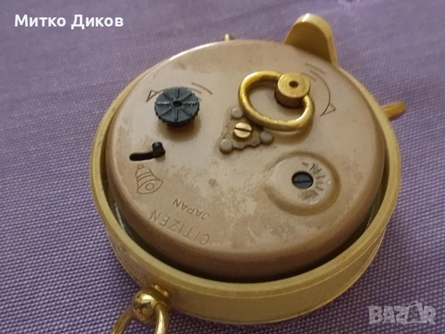 Citizen alarm vintage table clock watch часовник Япония Марков точен работи, снимка 8 - Мъжки - 54957476