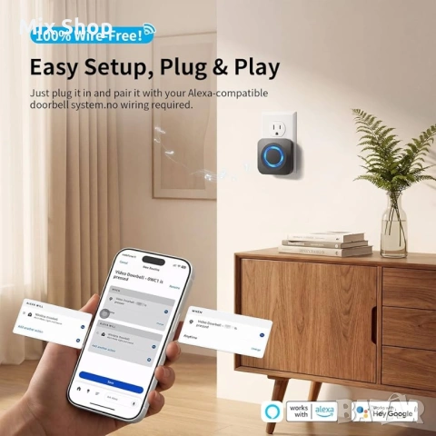 Нов Безжичен WIFI звънец за врата, снимка 3 - Друга електроника - 54519609