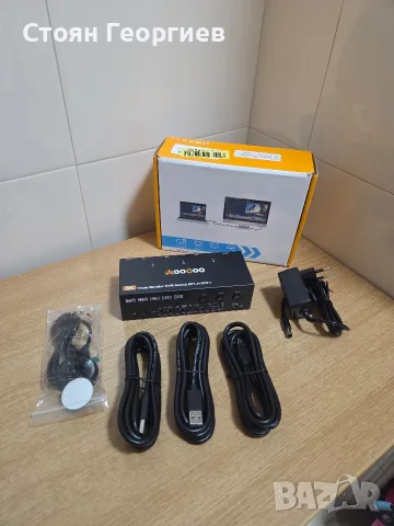 KVM303DH KVM превключвател, HDMI-съвместим, 3 входа и 3 изхода, 8K@60Hz, 4K@144Hz, троен монитор 