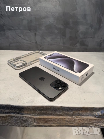 КАТО ЧИСТО НОВ Iphone 15 Pro Max 256 GB Black Titanium