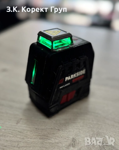 Лазерен нивелир Parkside Performance hg08301 зелен лъч, снимка 2 - Измервателни инструменти - 54633295
