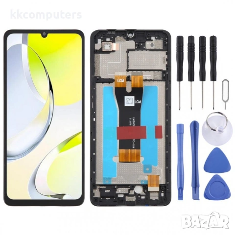 LCD Дисплей и Тъч Скрийн с Рамка за ZTE Blade A76 4G Z2474 – Черен