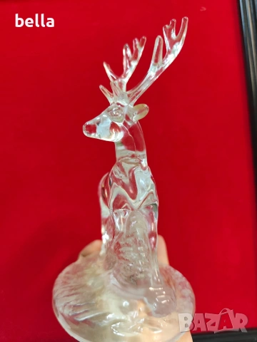 Луксозен френски кристал!!!Винтифж фигура елен-Cristal d'Arques!, снимка 3 - Антикварни и старинни предмети - 54802504