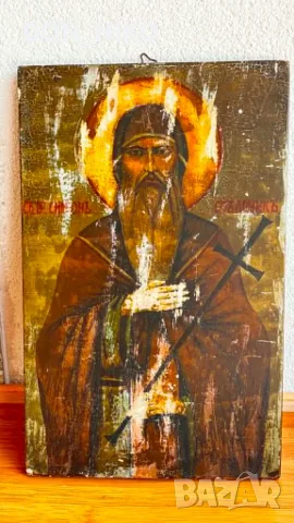 Икона св.Симеонъ Стълпник, снимка 6 - Антикварни и старинни предмети - 55418817