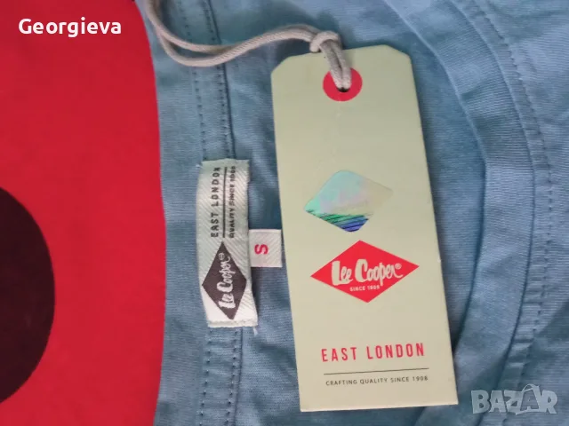 ЧИСТО НОВА оригинална тениска Lee Cooper (Размер S) с етикет, снимка 5 - Тениски - 55583823