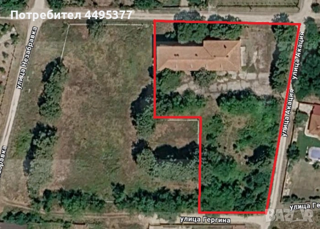 Продавам парцел 4317 м2 с масивна сграда