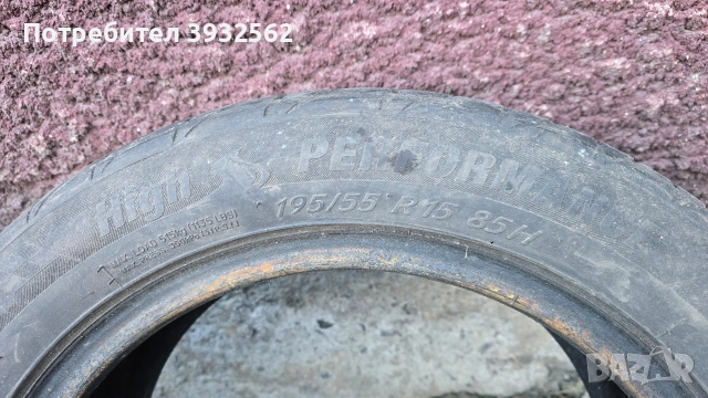 Летни Гуми 195/55/15 Continental, 5мм грайфер, снимка 5 - Гуми и джанти - 54602582