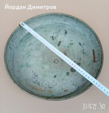 Стара медна тава 1930г., снимка 4 - Антикварни и старинни предмети - 54230599