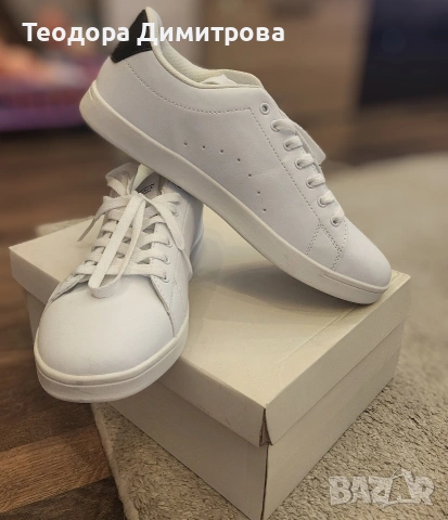 Мъжки маратонки бели, размер 43, снимка 4 - Спортни обувки - 54326862