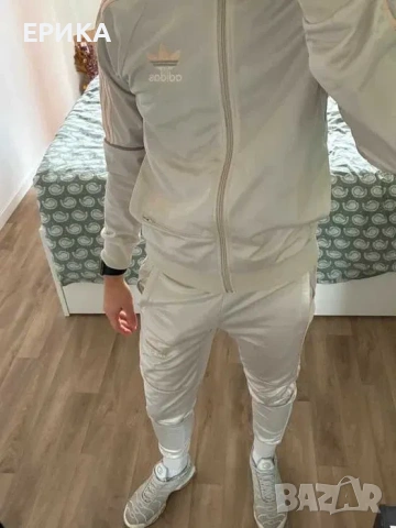 ADIDAS SILVER сребрист tracksuit pants анцунг, снимка 2 - Спортни дрехи, екипи - 54438166