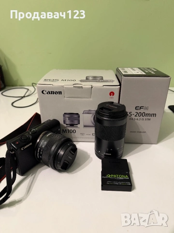Canon EOS M100 + EF-M 18-45 mm + EF-M 55-200 mm