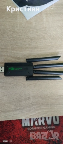 WiFi USB Adapter с 4 антени – Driver Free, снимка 4 - Друга електроника - 54902340