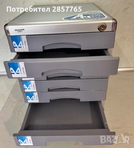 Метален шкаф за съхранение на документи Glosen със 7 чекмеджета за офис, снимка 2 - Шкафове - 54479462