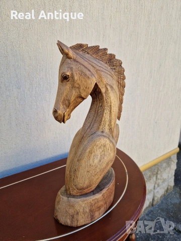 Уникална антикварна дървена фигура статуетка скулптура дърворезба , снимка 9 - Статуетки - 54900063