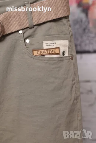 Панталон “Khaki Gravity Belt” – каки панталон с плетен колан арт.8036, снимка 4 - Панталони - 55659110